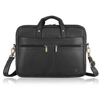 WildHorn Genuine Leather 15.6" Office Laptop Bag for Men | Professional Briefcase Bag