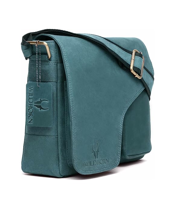 Genuine Leather Messenger Bag | Men | Flap Closure | Laptop & Office