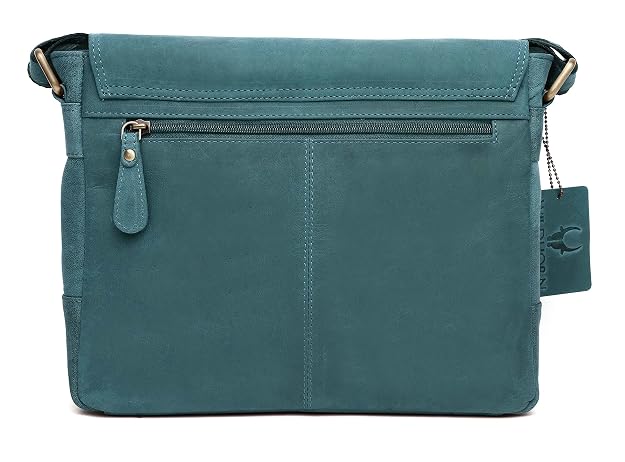 Genuine Leather Messenger Bag | Men | Flap Closure | Laptop & Office