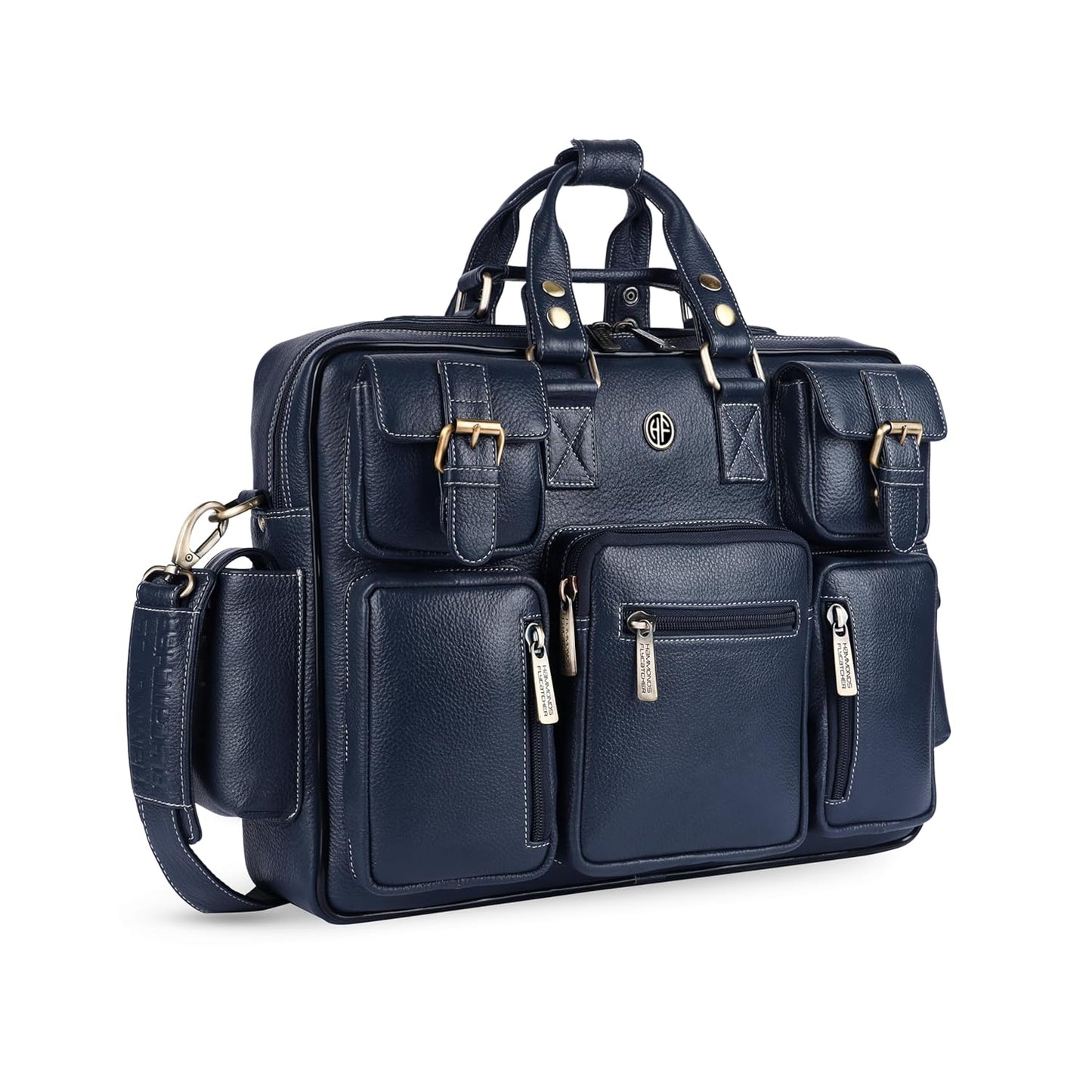 Genuine Leather Executive Office Bag | 15.6" Laptop Briefcase for Men