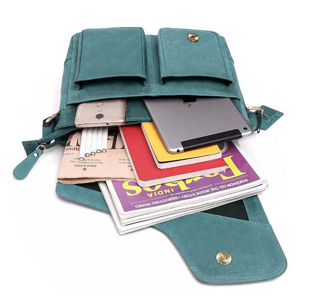 Genuine Leather Messenger Bag | Men | Flap Closure | Laptop & Office
