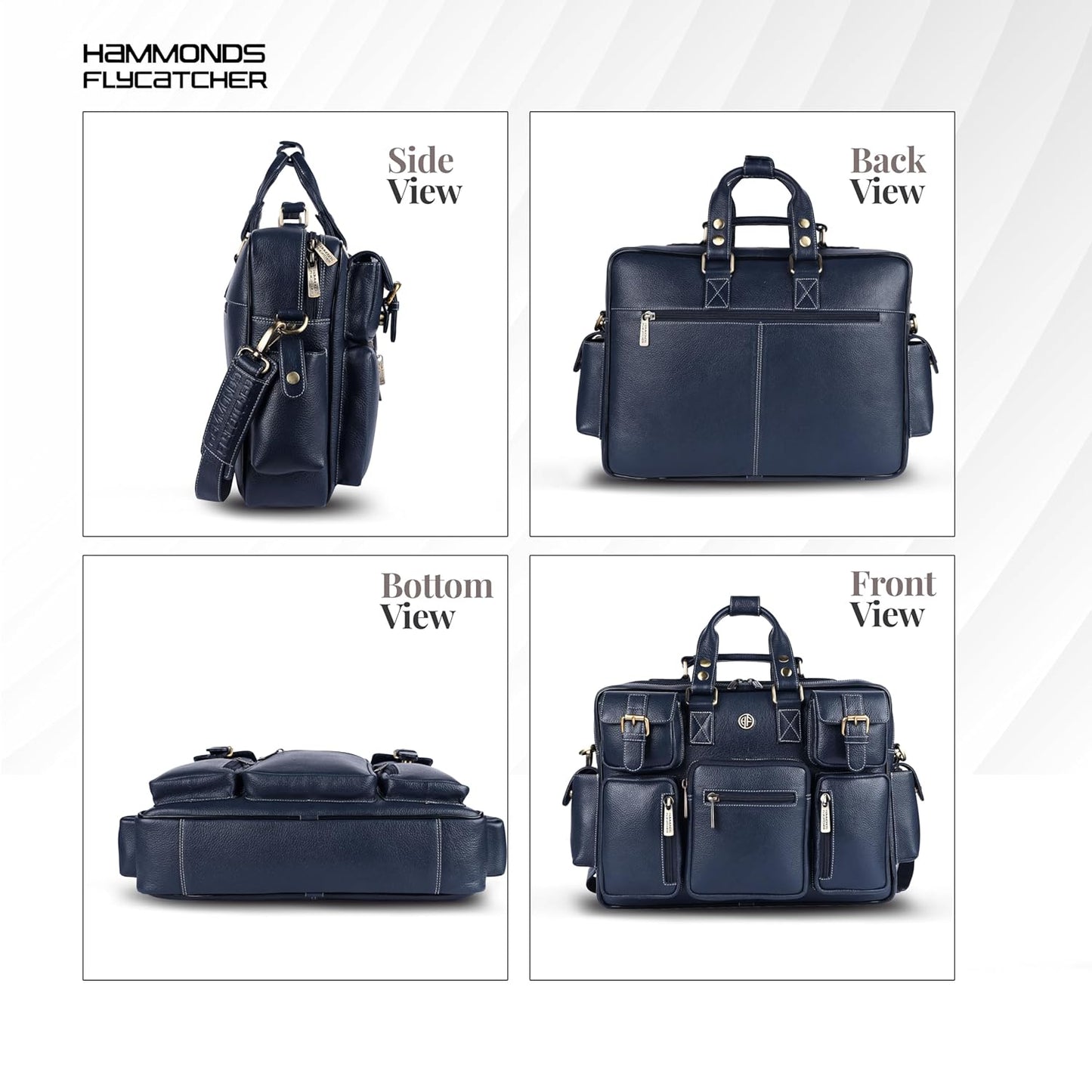 Genuine Leather Executive Office Bag | 15.6" Laptop Briefcase for Men