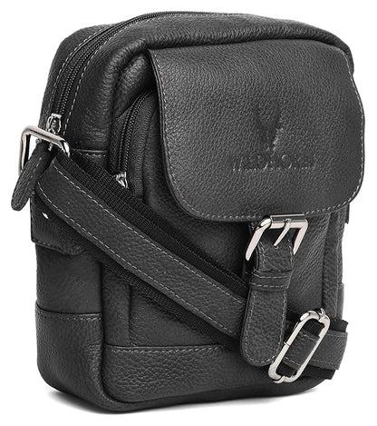 Genuine Leather Mini Sling Bag for Men – Compact Crossbody Shoulder Bag