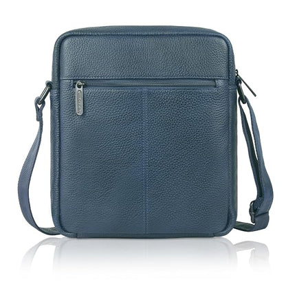 Genuine Leather Crossbody Messenger Sling Bag | Men | 6 Pockets | Tablet Fit