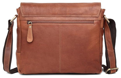 Genuine Leather Messenger Bag | Men | Flap Closure | Laptop & Office