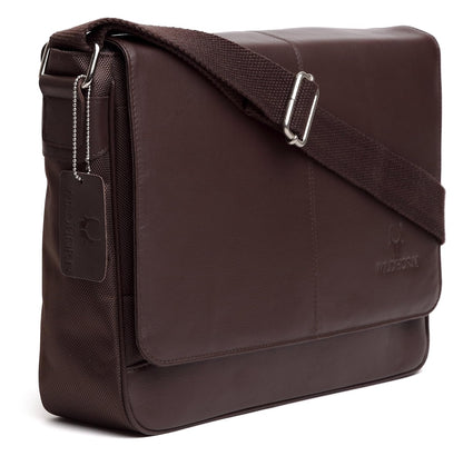 WildHorn Leather Messenger Bag for Men | Office & Laptop Bag 13.5"