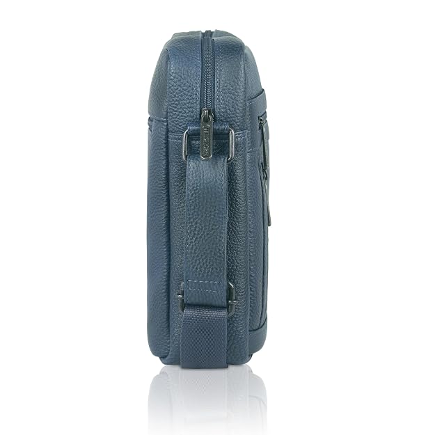 WildHorn genuine leather crossbody messenger bag men blue lifestyle crossbody wear — bags.mu Mauritius
