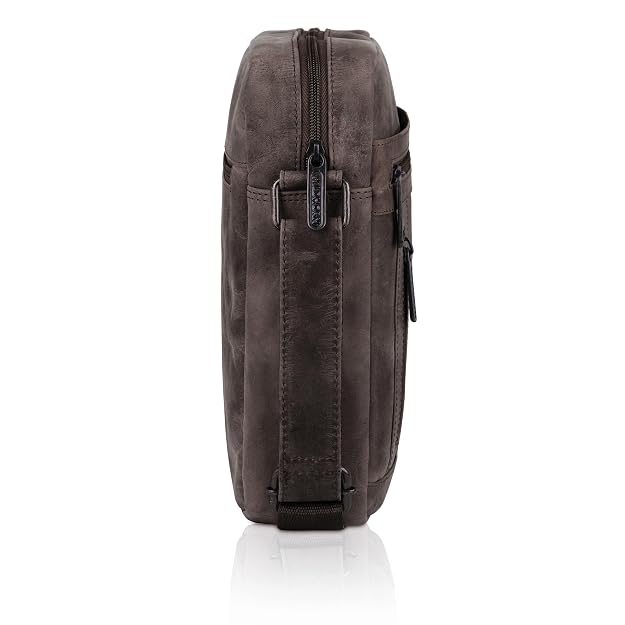 WildHorn genuine leather crossbody messenger bag men brown hunter lifestyle wear — bags.mu Mauritius