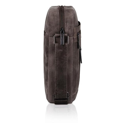WildHorn genuine leather crossbody messenger bag men brown hunter lifestyle wear — bags.mu Mauritius