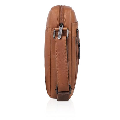 WildHorn genuine leather crossbody messenger bag men tan vintage lifestyle crossbody wear — bags.mu Mauritius