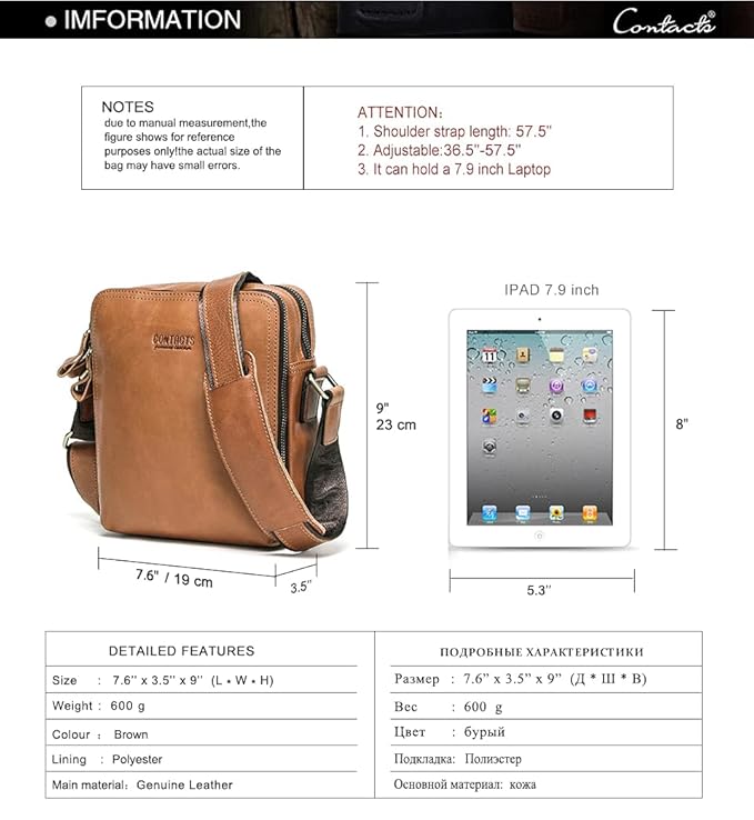 Genuine leather tan sling bag lifestyle shot wooden surface — bags.mu Mauritius