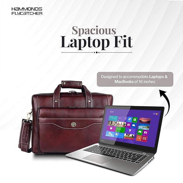 Genuine leather office bag for men with trolley strap in dark burgundy — designed to fit 16 inch laptops and MacBooks — bags.mu Mauritius