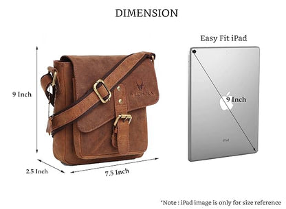 WildHorn Genuine Leather Crossbody Sling Bag Tan Hunter worn – Everyday Carry for Men Mauritius | bags.mu