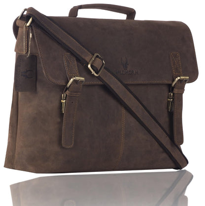 WildHorn leather laptop bag for men - back view - bags.mu Mauritius